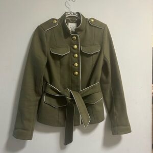 Banana Republic X Olivia Palermo Green Military Jacket Size Small
